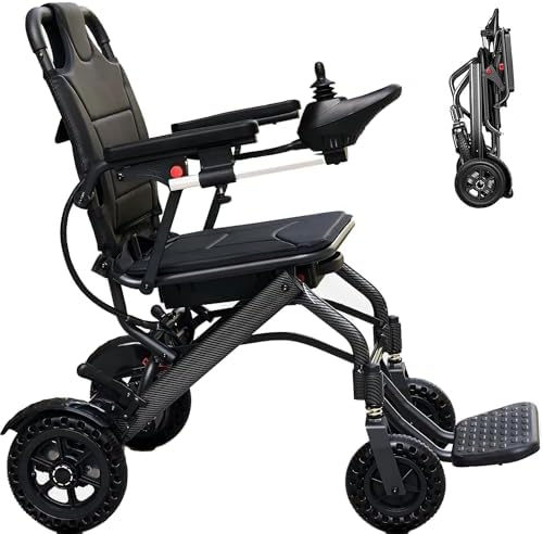 Ultra Lightweight Foldable Electric Wheelchair for Adults, 13 kg Portable Power Chair, 19 km Range