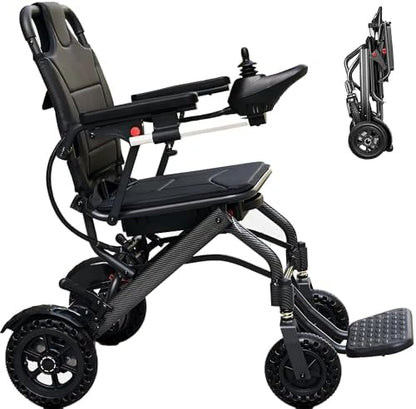 Ultra Lightweight Foldable Electric Wheelchair for Adults, 13 kg Portable Power Chair, 19 km Range