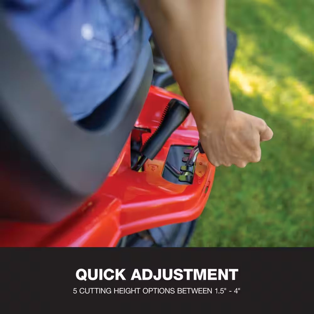 30-Inch Gas Rear Engine Riding Lawn Mower with 10.5 HP Engine, 6-Speed Manual Drive
