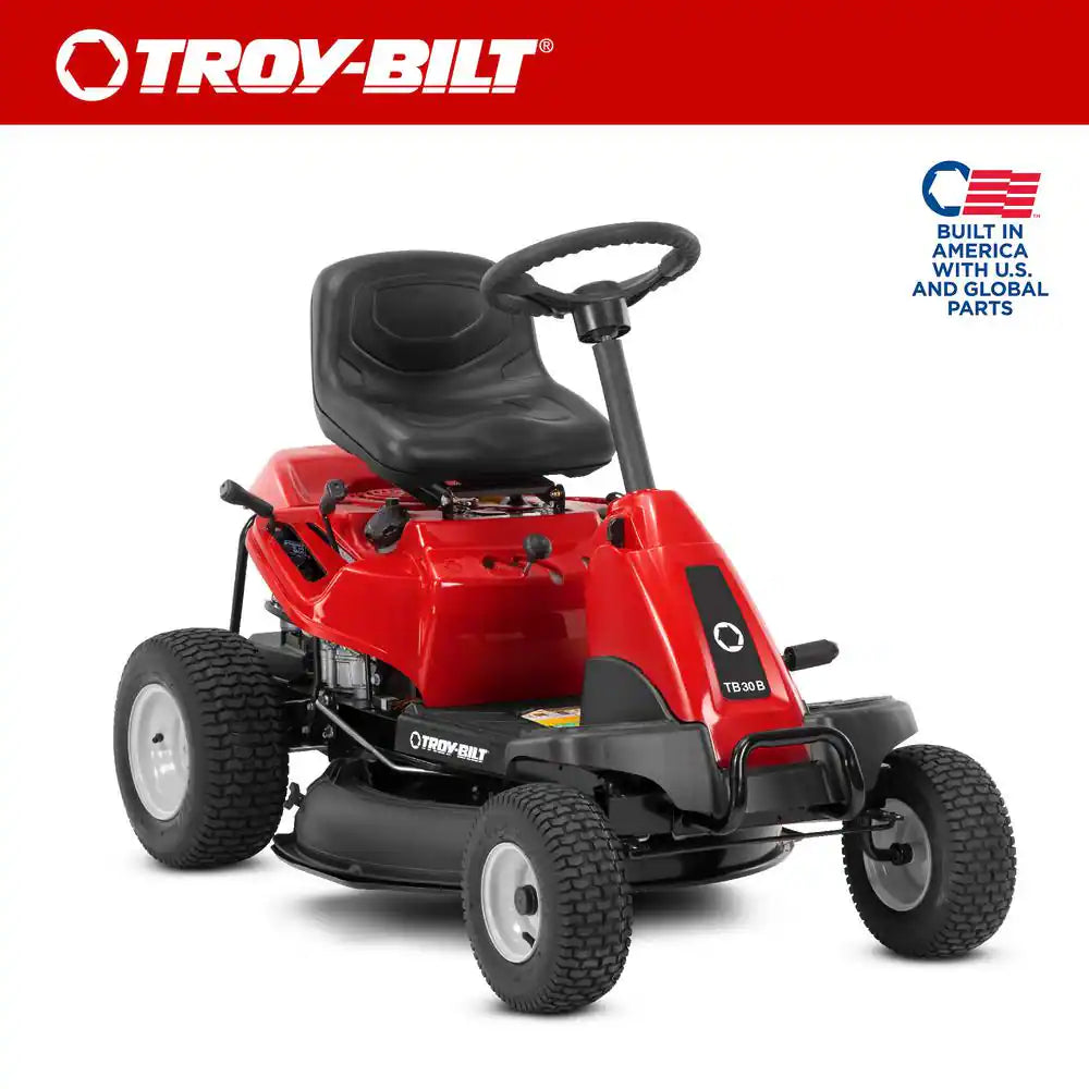 30-Inch Gas Rear Engine Riding Lawn Mower with 10.5 HP Engine, 6-Speed Manual Drive