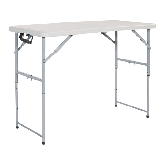 Office Star Products 4-Foot Height-Adjustable Folding Resin Table Light Gray