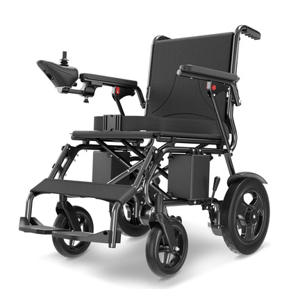 Ultra Lightweight Foldable Electric Wheelchair - 18+ Mile Range, Carbon Fiber & Aluminum Frame, Portable All-Terrain Power Chair