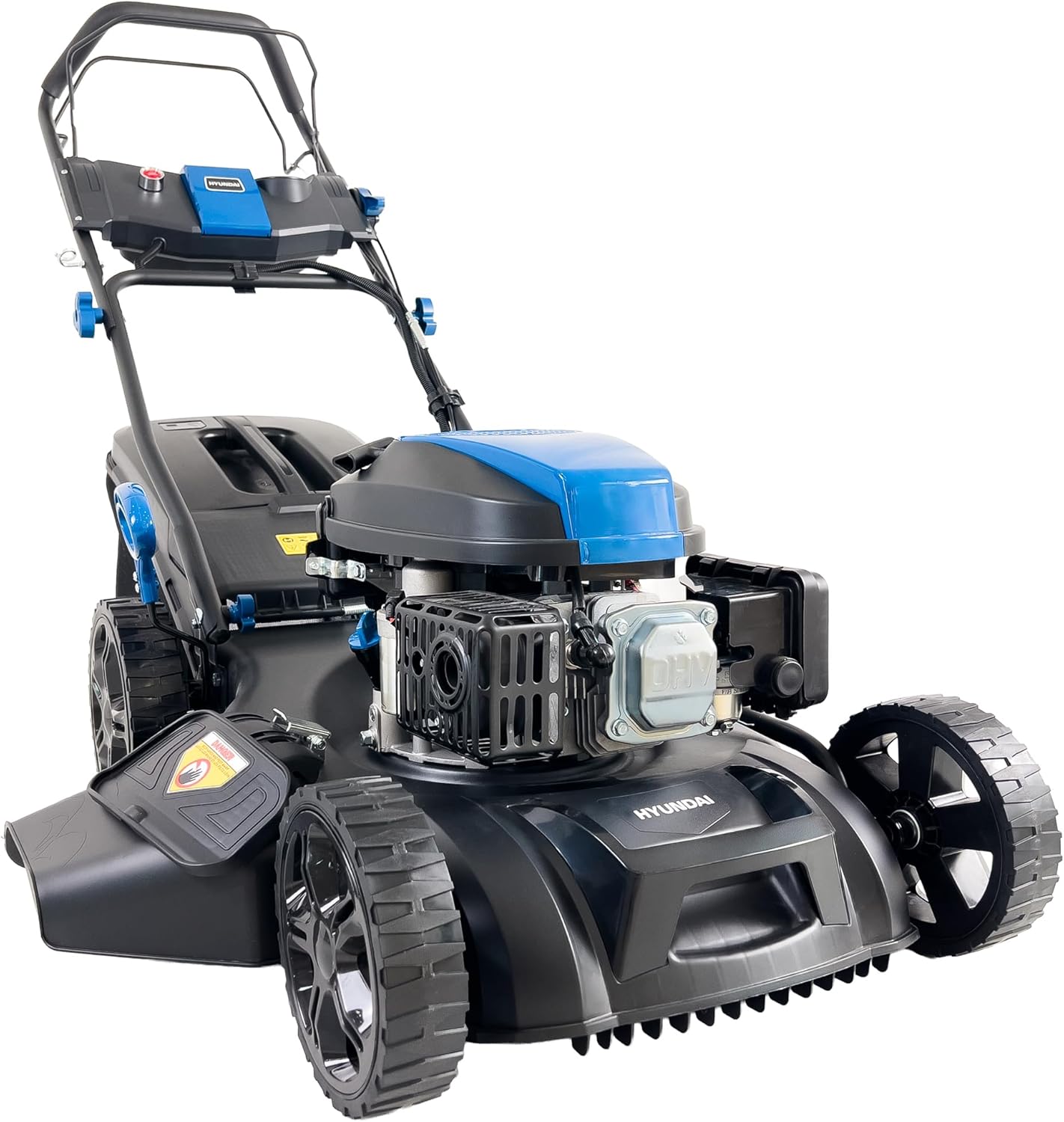 20-Inch Self-Propelled Petrol Lawn Mower with Electric Start, 196cc Engine