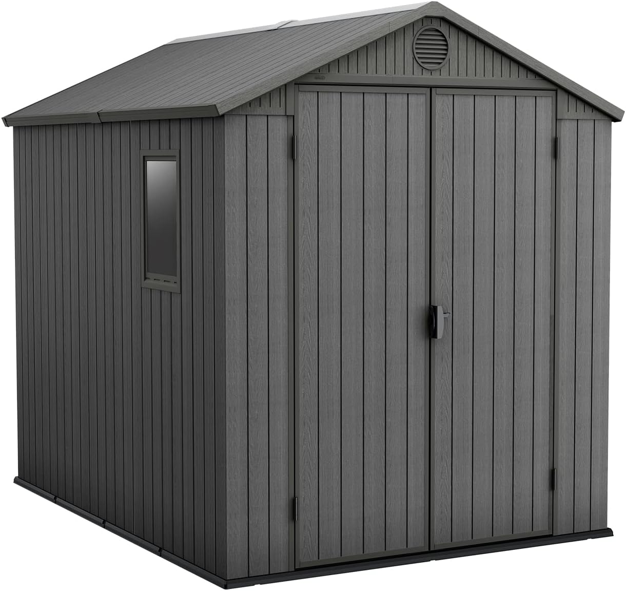 6 x 8 ft Outdoor Garden Storage Shed with Double Doors, Window & Heavy-Duty Floor Panel
