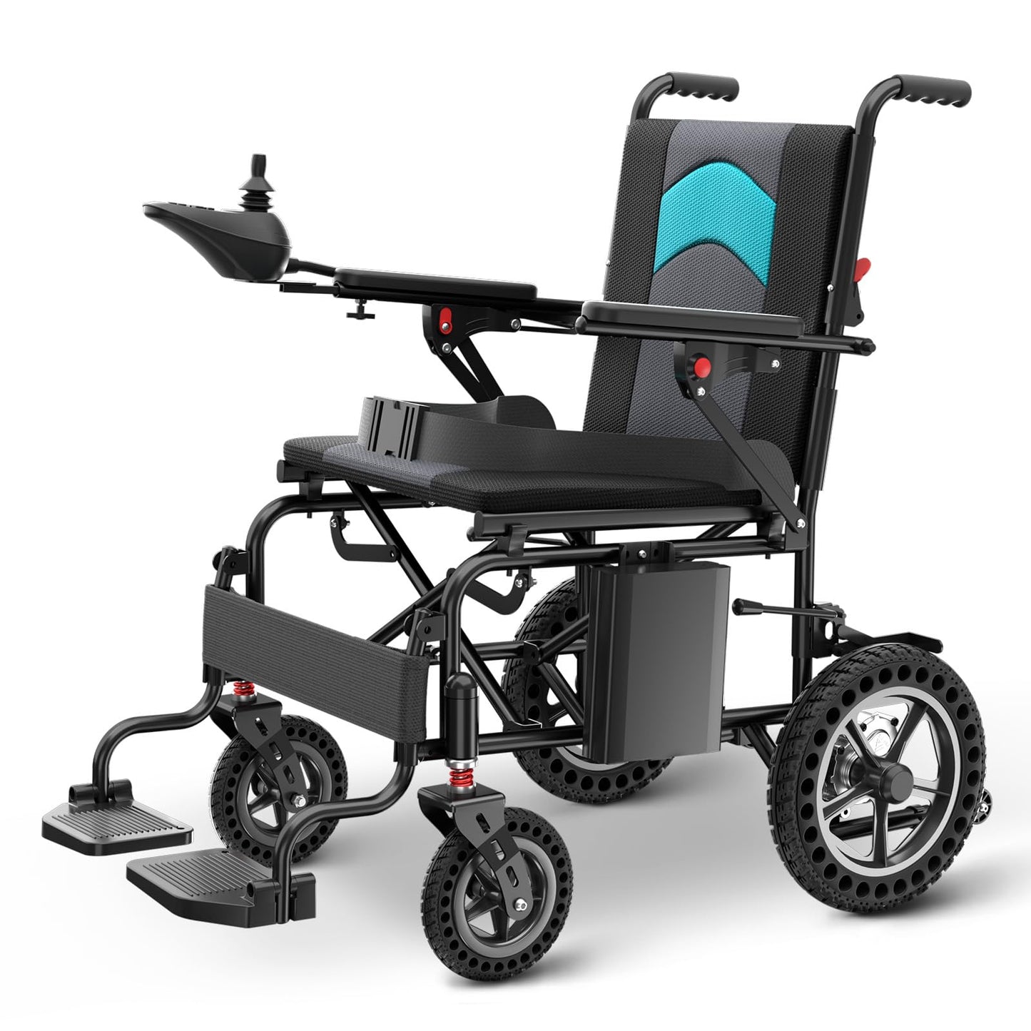 Ultra Lightweight Foldable Electric Wheelchair - 18+ Mile Range, Carbon Fiber & Aluminum Frame, Portable All-Terrain Power Chair