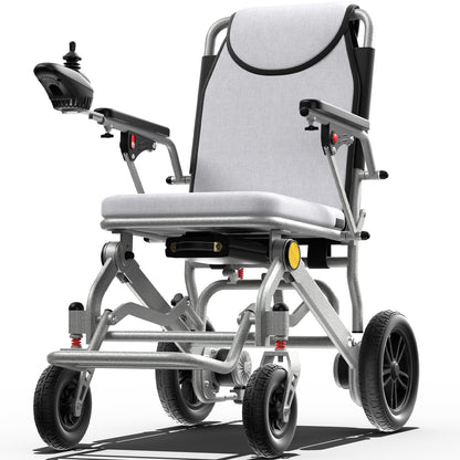 Ultra Lightweight Foldable Electric Wheelchair - 18+ Mile Range, Carbon Fiber & Aluminum Frame, Portable All-Terrain Power Chair