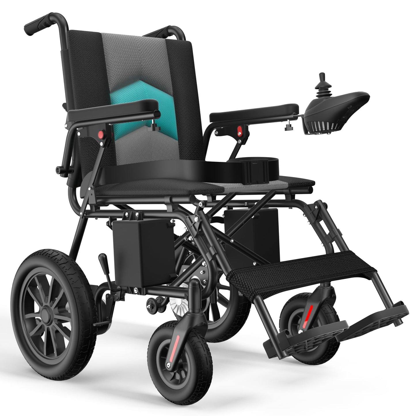 Ultra Lightweight Foldable Electric Wheelchair - 18+ Mile Range, Carbon Fiber & Aluminum Frame, Portable All-Terrain Power Chair
