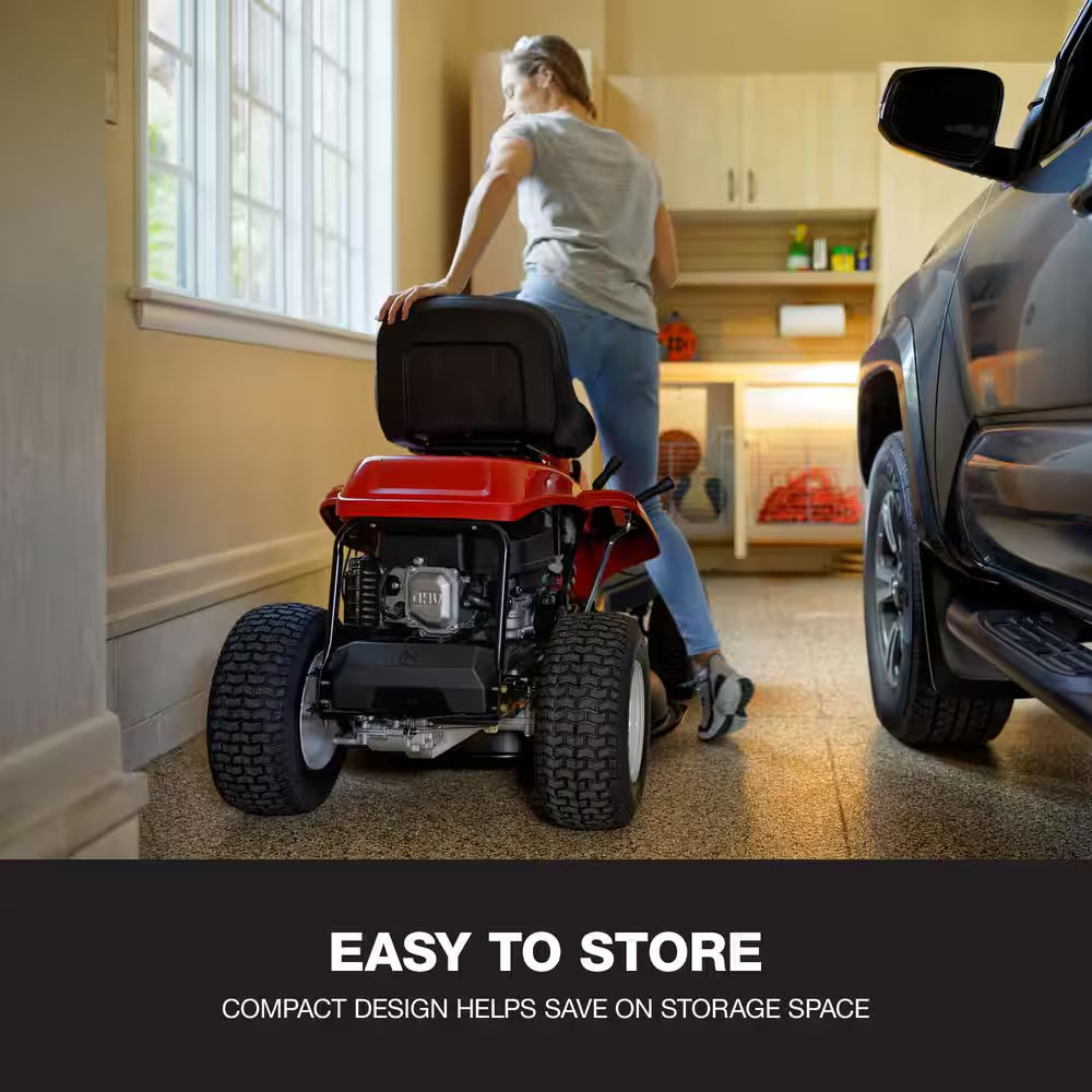 30-Inch Gas Rear Engine Riding Lawn Mower with 10.5 HP Engine, 6-Speed Manual Drive