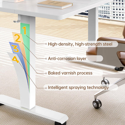Veken 55 Inch Electric Standing Desk White