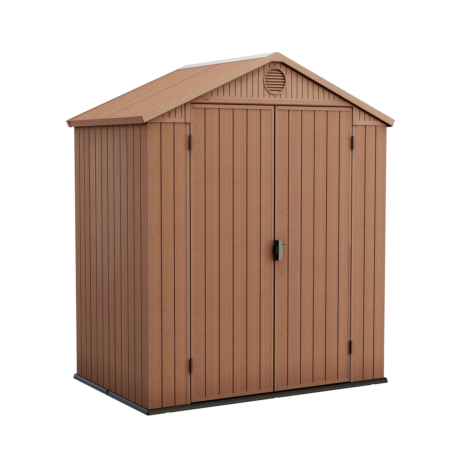 6 x 8 ft Outdoor Garden Storage Shed with Double Doors, Window & Heavy-Duty Floor Panel