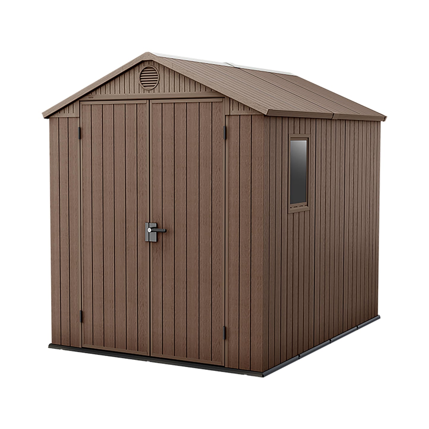 6 x 8 ft Outdoor Garden Storage Shed with Double Doors, Window & Heavy-Duty Floor Panel