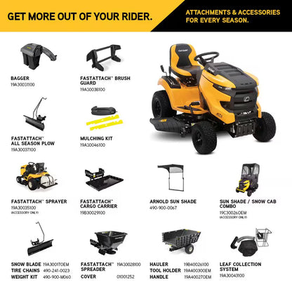 42-Inch Gas Riding Lawn Tractor with 19.5 HP Engine & Hydrostatic Drive