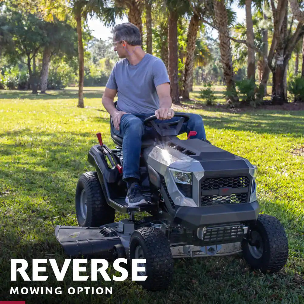 42-Inch Gas Riding Lawn Tractor with 13.5 HP Engine & 6-Speed Manual Transmission