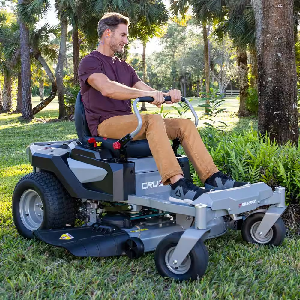 42-Inch Zero Turn Gas Lawn Mower with 19 HP Engine & Dual Hydrostatic Drive