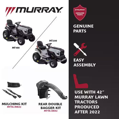 42-Inch Gas Riding Lawn Tractor with 13.5 HP Engine & 6-Speed Manual Transmission